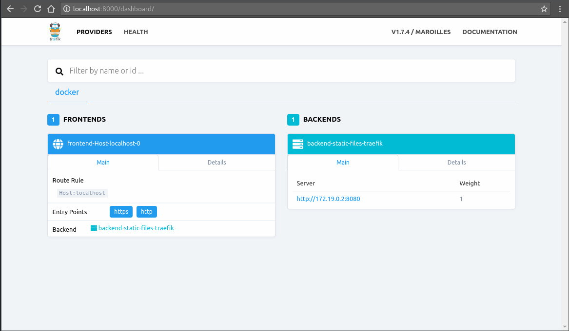 Traefik Dashboard